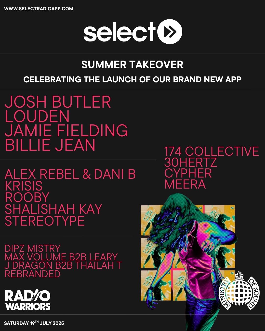 SUMMER TAKEOVER - JOSH BUTLER - LOUDEN - JAMIE FIELDING